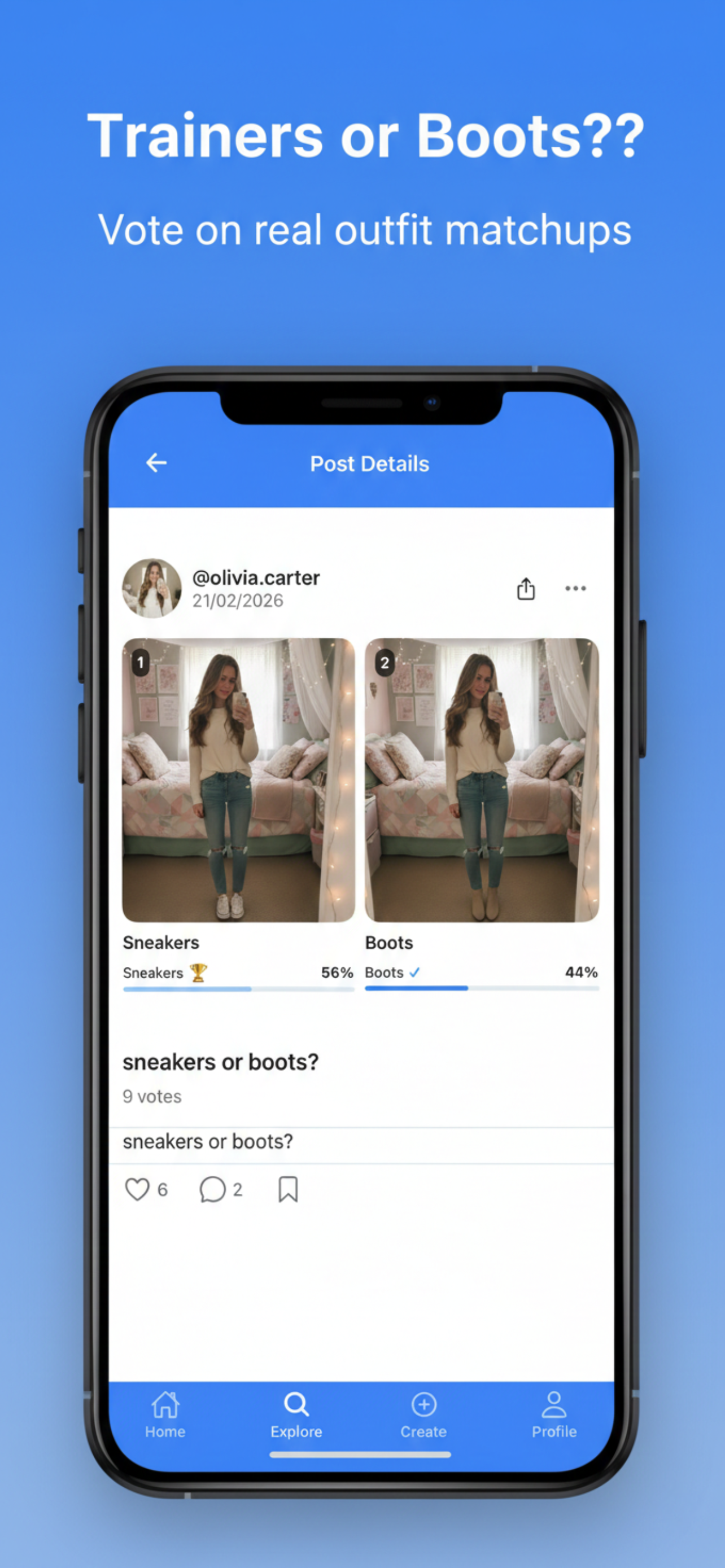 VeeStyla voting screen preview